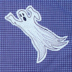 ghost ghoul Halloween machine embroidery raw edge applique in the hoop design, spooky design, pumpkin spider tarantula, Needle Passion Embroidery