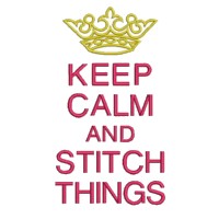 keep calm and stitch things lettering british war time poster machine embroidery design