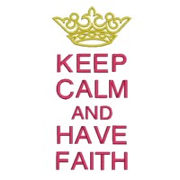 keep calm and have faith lettering british war time poster machine embroidery design