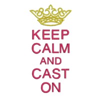 keep calm and cast on knitting knit lettering british war time poster machine embroidery design