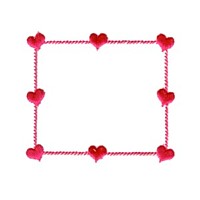 Rectangluar heart frame machine embroidery border embroidery art pes hus dst needle passion embroidery npe