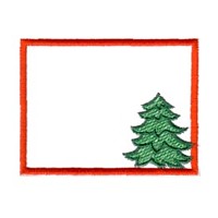 Christmas tree pine tree frame machine embroidery border embroidery art pes hus dst needle passion embroidery npe