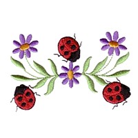 ladybug machine embroidery design ladybird vintage design insect art pes hus dst needle passion embroidery npe