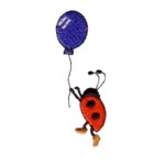 machine embroidery design ladybird ladybig insect balloons