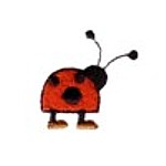 fun ladybug ladybird insect free machine embroidery sample
