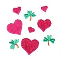 hearts and shamrock love heart valentine machine embroidery design darling by needle passion embroidery