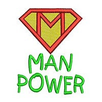 Man power lettering, text, writing, Superhero pack super hero, man power, boy, male, superman logo, needle passion embroidery machine embroidery design, ART PES HUS JEF and DST formats