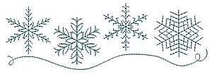 snowflakes border row line machine embroidery designs sample