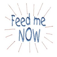 feed me now baby attitude machine embroidery design needle passion embroidery npe