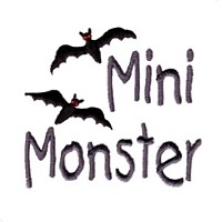 machine embroidery design mini monster lettering text with bats halloween art pes hus jef dst exp needle passion embroidery npe needlepassion