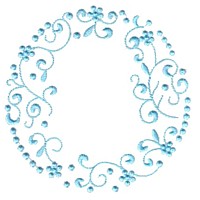 scroll for monogram monogramming frame border circle heirloom stitchery machine embroidery design needle passion embroidery needlepassion npe bernina artista art pes hus jef dst designs