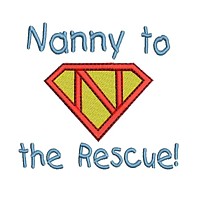 superhero super hero nanny to the rescue lettering text slogan writing machine embroidery design art pes hus jef dst superhero logo superman letter N girl power women rule