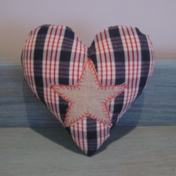 star applique padded heart hanging ornament made in the machine embroidery hoop lavender filled linen heart needle passion embroidery npe