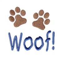 woof lettering paws dog machine embroidery design pet doggy paws needle passion embroidery npe