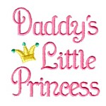 daddy's little princess lettering machine embroidery design girl girls rule diva girly queen crown confetti lettering text slogan art pes hus dst needle passion embroidery npe