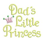 dad's little princess whimsical lettering machine embroidery design girl girls rule diva girly queen crown confetti lettering text slogan art pes hus dst needle passion embroidery npe