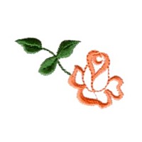single rose machine embroidery design flower botanical plant roses art pes hus dst