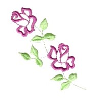 rose vintage style satin outline design machine embroidery design flower botanical plant roses art pes hus dst