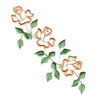 rose machine embroidery design flower botanical plant roses art pes hus dst border corner scroll