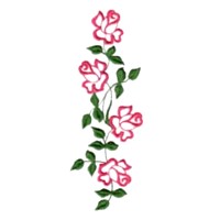 rose vine machine embroidery design flower botanical plant roses art pes hus dst