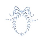 Vintage scroll with bow machine embroidery design from http://www.needlepassionembroidery.com