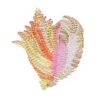 pink conch seashell machine embroidery desin designs for machine embroidery with variegated thread