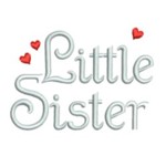 machine embroidery little sister lettering text with hearts needle passion eembroidery NPE