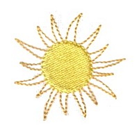 sunny sun machine embroidery design art pes hus dst needle passion embroidery npe