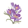 floral flower iris for variegated thread machine embroidery design npe needle passion embroidery
