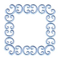 Victorian square scroll border frame design for monogramming, machine embroidery design by Needle Passion Embroidery in multiple design formats ART, PES, HUS JEF and DST