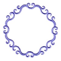 Victorian diamond circle scroll border frame design for monogramming, machine embroidery design by Needle Passion Embroidery in multiple design formats ART, PES, HUS JEF and DST