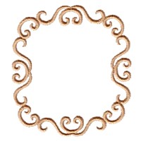 Victorian square swag scroll border frame design for monogramming, machine embroidery design by Needle Passion Embroidery in multiple design formats ART, PES, HUS JEF and DST