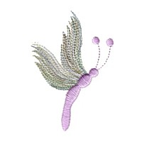 wings machine embroidery designs for variegated thread, bug, insect, butterfly, critter, flying, buzzing, multi-coloured, multi-color, multi-colour, colour changing thread