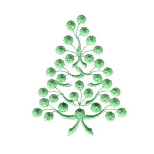 christmas tree xmas pine tree freanch knots machine embroidery design art pes hus jef dst exp needle passion embroidery