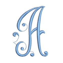 letter A machine embroidery alphabet splendor splendour letters monograms monogramming initials design art pes hus dst formats needle passion embroidery npe