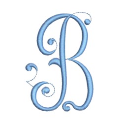 letter B machine embroidery alphabet splendor splendour letters monograms monogramming initials design art pes hus dst formats needle passion embroidery npe