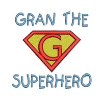 gran the superhero super hero superman sign logo emblem stitchery machine embroidery design needle passion embroidery needlepassion npe bernina artista art pes hus jef dst designs free sample design with embroidery pack