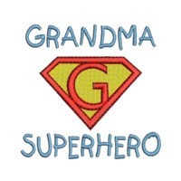grandma superhero lettering saying slogan superhero super hero superman sign logo emblem stitchery machine embroidery design needle passion embroidery needlepassion npe bernina artista art pes hus jef dst designs free sample design with embroidery pack