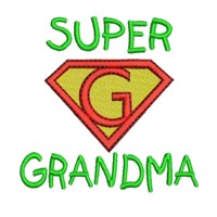 super grandma slogan lettering text saying superhero super hero superman sign logo emblem stitchery machine embroidery design needle passion embroidery needlepassion npe bernina artista art pes hus jef dst designs free sample design with embroidery pack