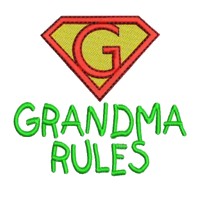 grandma rules slogan text letetring saying superhero super hero superman sign logo emblem stitchery machine embroidery design needle passion embroidery needlepassion npe bernina artista art pes hus jef dst designs free sample design with embroidery pack