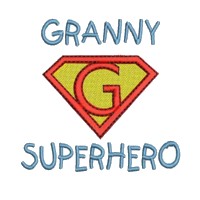 granny superhero lettering saying slogan text super hero superman sign logo emblem stitchery machine embroidery design needle passion embroidery needlepassion npe bernina artista art pes hus jef dst designs free sample design with embroidery pack