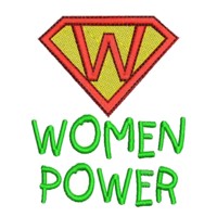 womenpower women power lettering text saying slogan feminist superhero super hero superman sign logo emblem stitchery machine embroidery design needle passion embroidery needlepassion npe bernina artista art pes hus jef dst designs free sample design with embroidery pack