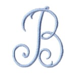 script letter b machine embroidery design lovely monogram letters